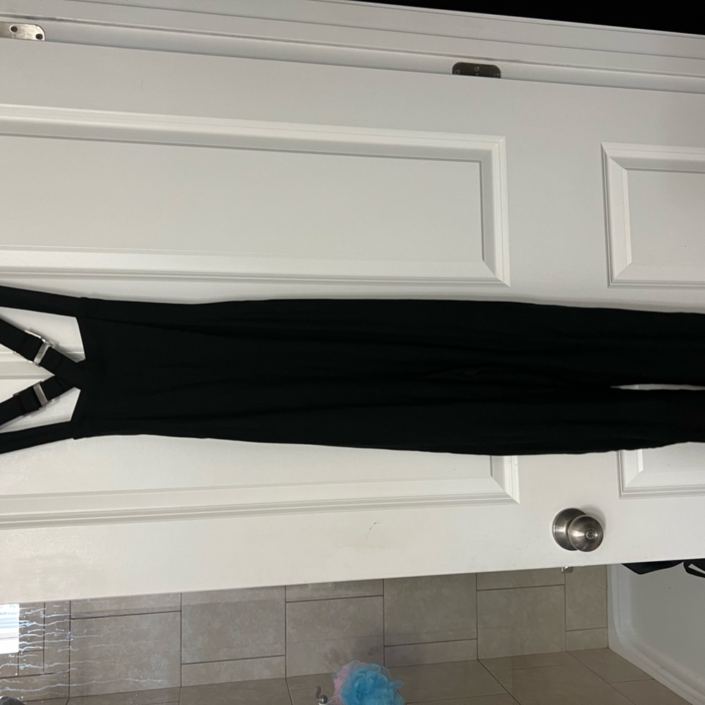 Black picketed jumpsuit. Lightweight. Size M.